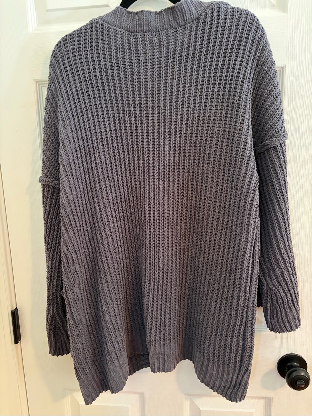 NWT New In Gray Open-Front Knit Cardigan Sweater - Picture 3 of 3